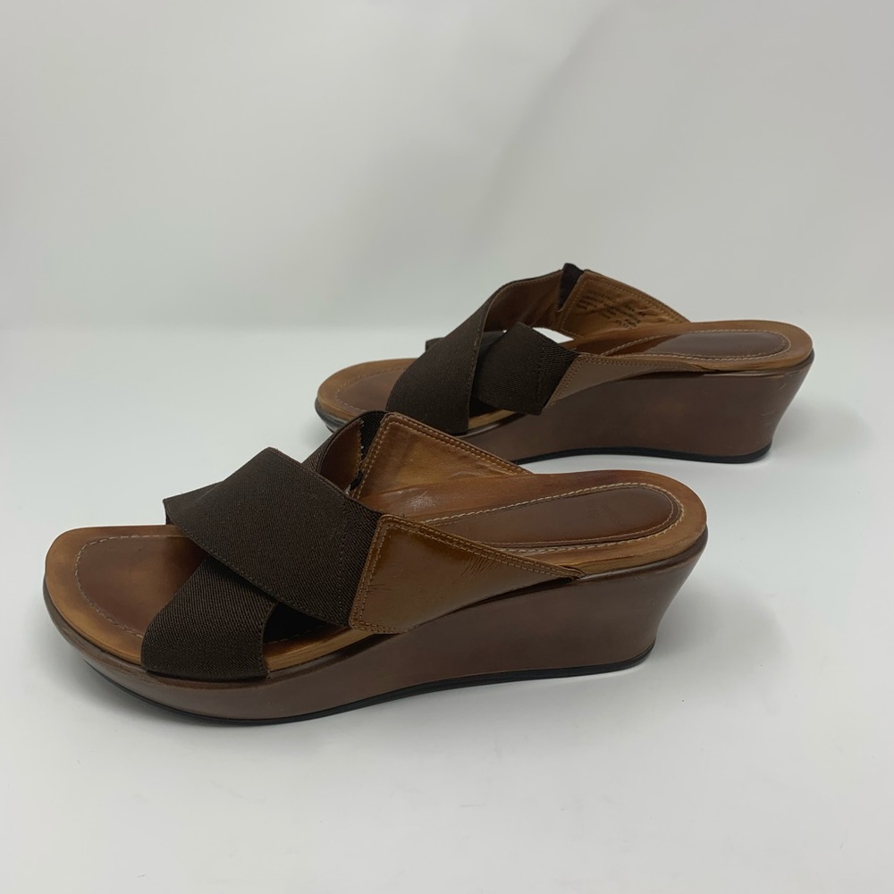 Dankso Ava Criss Cross Slide On Wedge Sandals